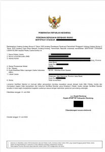 contoh izin klinik rawat inap OSS RBA